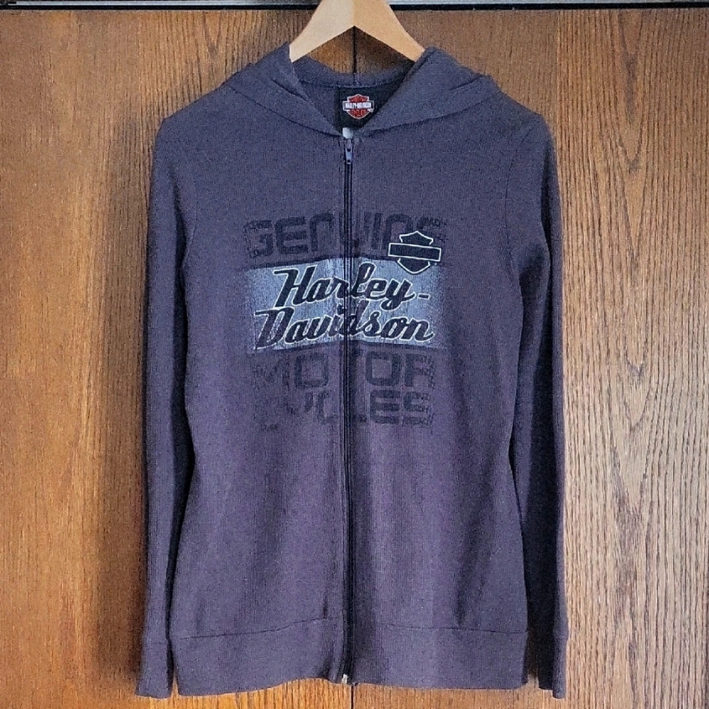 Harley-Davidson Ladie's Hooded Gray Sweater